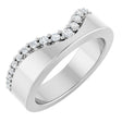 Platinum Round Lab-Grown Diamond Contour Band - 1/5 CTW (Style 127060)