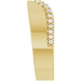14K Gold Round Lab-Grown Diamond Contour Band - 1/5 CTW (Style 127060) - Yellow Gold - view 4
