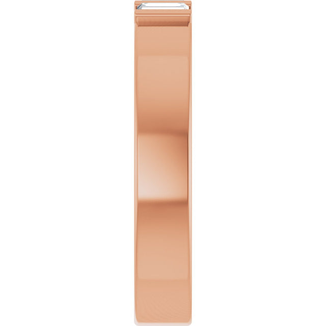 14K Gold Straight Baguette Natural Diamond Three-Stone Band - 1/5 CTW - Rose Gold - view 4