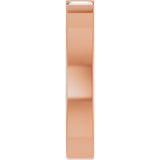 14K Gold Straight Baguette Lab-Grown Diamond Three-Stone Band - 1/5 CTW - Rose Gold - view 4