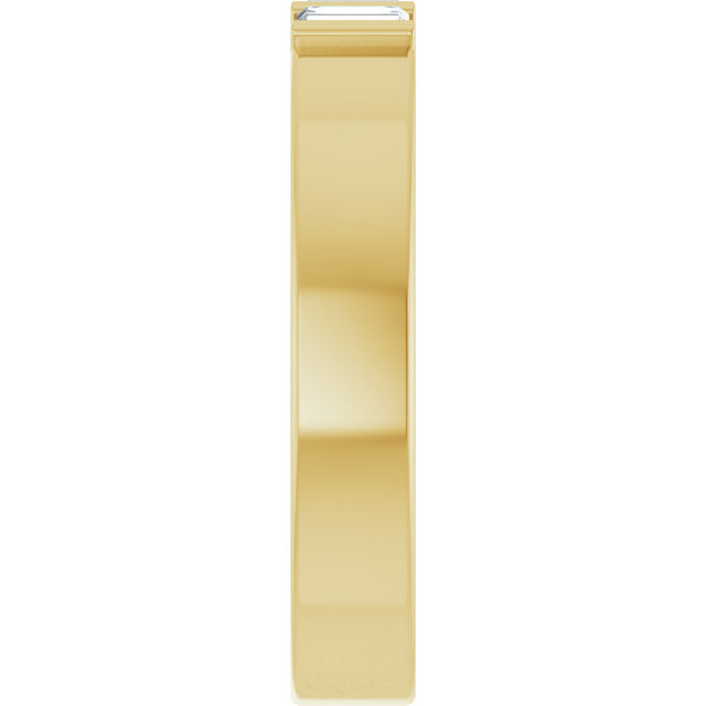14K Gold Straight Baguette Lab-Grown Diamond Three-Stone Band - 1/5 CTW - Yellow Gold - view 4