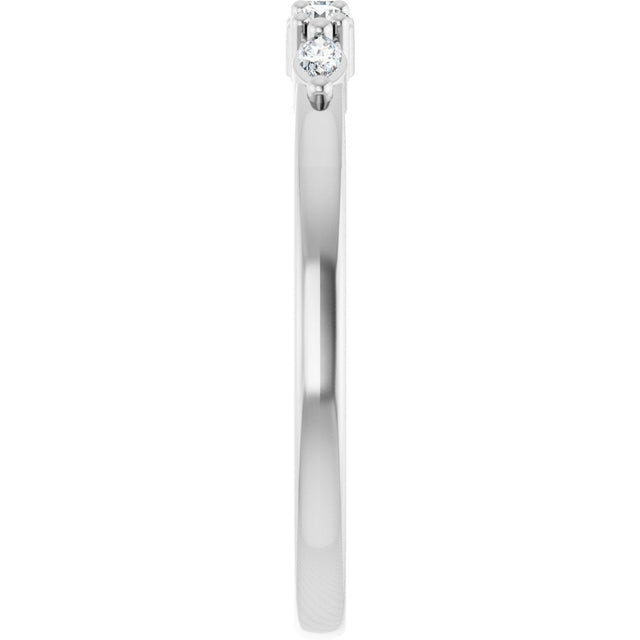 Platinum Round Lab-Grown Diamond Anniversary Band - 1/6-1/3 CTW - view 5