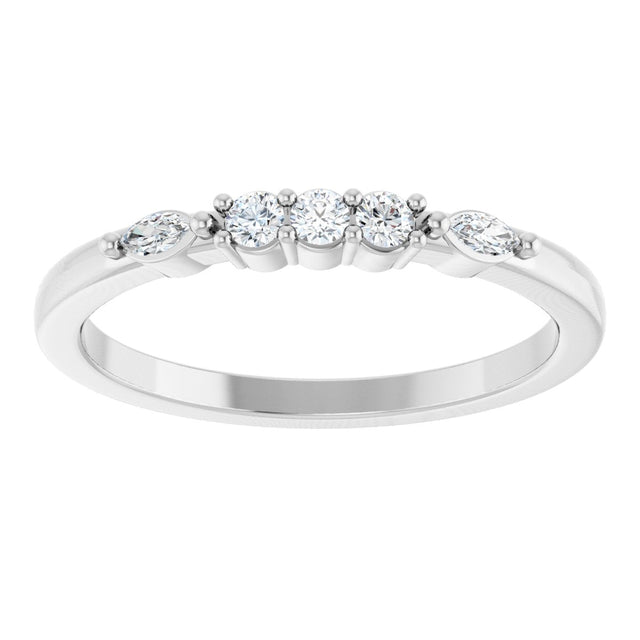 Platinum Round Lab-Grown Diamond Anniversary Band - 1/6-1/3 CTW - view 3