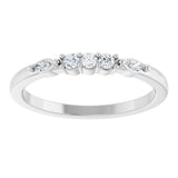 14K Gold Round Lab-Grown Diamond Anniversary Band - 1/6-1/3 CTW - White Gold - view 3