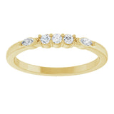 14K Gold Round Lab-Grown Diamond Anniversary Band - 1/6-1/3 CTW - Yellow Gold - view 3