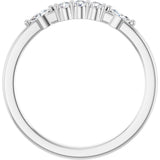 14K Gold Round Lab-Grown Diamond Anniversary Band - 1/6-1/3 CTW - White Gold - view 2