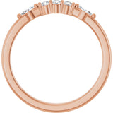 14K Gold Round Lab-Grown Diamond Anniversary Band - 1/6-1/3 CTW - Rose Gold - view 2