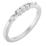 Platinum Round Natural Diamond Anniversary Band - 1/6-1/3 CTW
