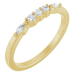 14K Gold Round Lab-Grown Diamond Anniversary Band - 1/6-1/3 CTW - Yellow Gold