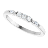 14K Gold Round Lab-Grown Diamond Anniversary Band - 1/6-1/3 CTW - White Gold - view 5