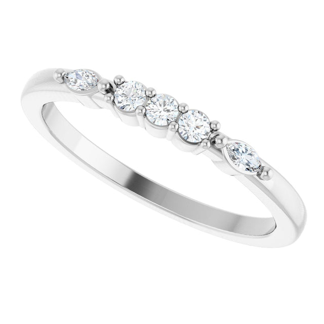 Platinum Round Lab-Grown Diamond Anniversary Band - 1/6-1/3 CTW - view 6