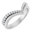 Platinum Round Lab-Grown Diamond Contour Band - 1/3 CTW (Style 127048)