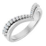 Platinum Round Lab-Grown Diamond Contour Band - 1/3 CTW (Style 127048)