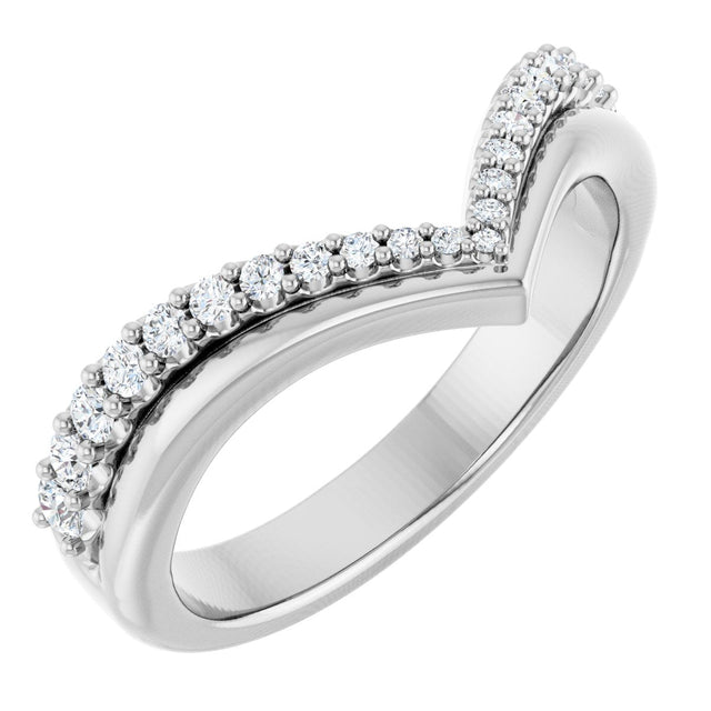 Platinum Round Lab-Grown Diamond Contour Band - 1/3 CTW (Style 127048)