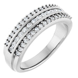 Platinum Round Lab-Grown Diamond Anniversary Band - 1/2 CTW