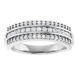 Platinum Round Lab-Grown Diamond Anniversary Band - 1/2 CTW - view 3