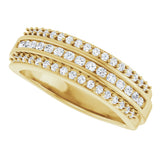 14K Gold Round Lab-Grown Diamond Anniversary Band - 1/2 CTW - Yellow Gold - view 5
