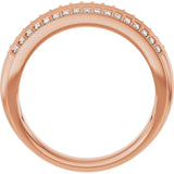 14K Gold Round Lab-Grown Diamond Anniversary Band - 1/2 CTW - Rose Gold - view 2