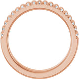 14K Gold Round Lab-Grown Diamond Anniversary Band - 1/4-1/3 CTW - Rose Gold - view 2