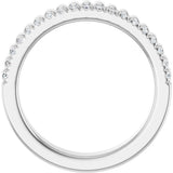 Platinum Round Lab-Grown Diamond Anniversary Band - 1/4-1/3 CTW - view 2