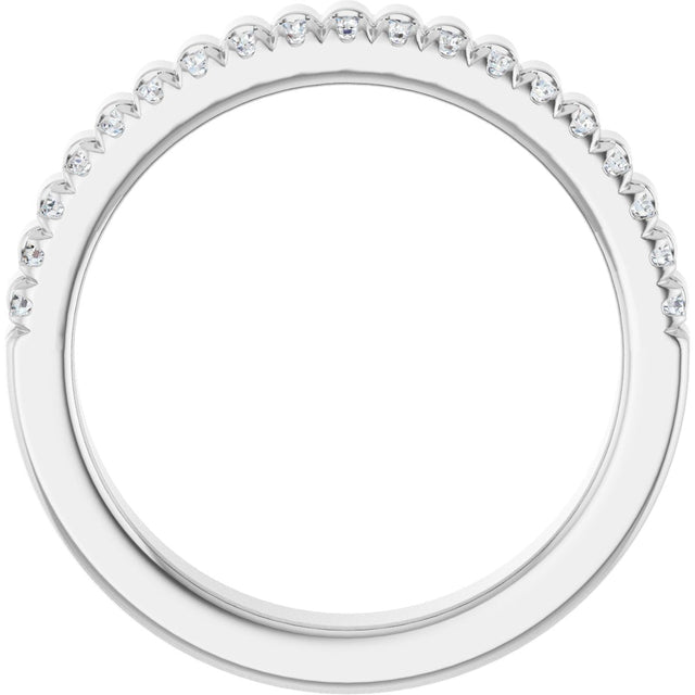 Platinum Round Lab-Grown Diamond Anniversary Band - 1/4-1/3 CTW - view 2