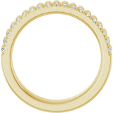 14K Gold Round Lab-Grown Diamond Anniversary Band - 1/4-1/3 CTW - Yellow Gold - view 2