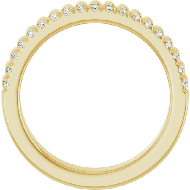 14K Gold Round Lab-Grown Diamond Anniversary Band - 1/4-1/3 CTW - Yellow Gold - view 2