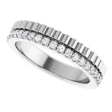 Platinum Round Lab-Grown Diamond Anniversary Band - 1/4-1/3 CTW - view 5
