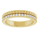 14K Gold Round Lab-Grown Diamond Anniversary Band - 1/4-1/3 CTW - Yellow Gold - view 3