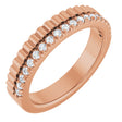 14K Gold Round Natural Diamond Anniversary Band - 1/4-1/3 CTW - Rose Gold