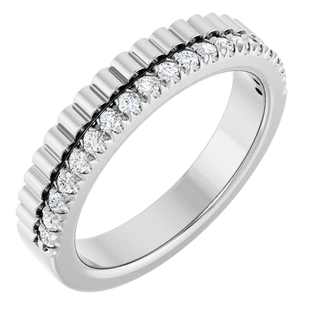 Platinum Round Lab-Grown Diamond Anniversary Band - 1/4-1/3 CTW