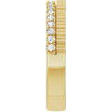14K Gold Round Lab-Grown Diamond Anniversary Band - 1/4-1/3 CTW - Yellow Gold - view 4
