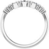 14K Gold Straight Baguette Natural Diamond Contour Band - 1/3 CTW - White Gold - view 2