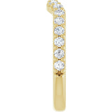 14K Gold Round Lab-Grown Diamond Contour Band - 1/2 CTW - Yellow Gold - view 4