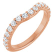14K Gold Round Lab-Grown Diamond Contour Band - 1/2 CTW - Rose Gold