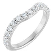 Platinum Round Natural Diamond Contour Band - 1/2 CTW