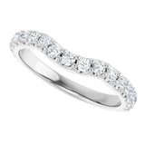Platinum Round Lab-Grown Diamond Contour Band - 1/2 CTW - view 5