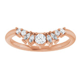14K Gold Round Lab-Grown Diamond Contour Band - 1/4 CTW - Rose Gold - view 3