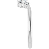 Platinum Round Lab-Grown Diamond Contour Band - 1/8-5/8 CTW - view 4