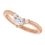 14K Gold Round Lab-Grown Diamond Contour Band - 1/8-5/8 CTW - Rose Gold - view 5