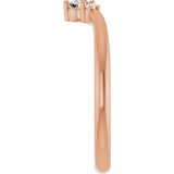 14K Gold Round Lab-Grown Diamond Contour Band - 1/8-5/8 CTW - Rose Gold - view 4