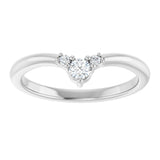 Platinum Round Lab-Grown Diamond Contour Band - 1/8-5/8 CTW - view 3