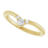 14K Gold Round Lab-Grown Diamond Contour Band - 1/8-5/8 CTW - Yellow Gold - view 5