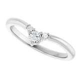 Platinum Round Lab-Grown Diamond Contour Band - 1/8-5/8 CTW - view 5