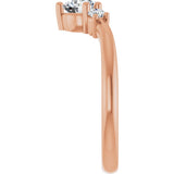 14K Gold Round Lab-Grown Diamond Contour Band - 1/8-5/8 CTW - Rose Gold - view 4