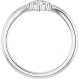 Platinum Round Lab-Grown Diamond Contour Band - 1/8-5/8 CTW - view 2