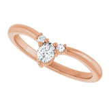 14K Gold Oval Lab-Grown Diamond Contour Band - 1/5 CTW - Rose Gold - view 5