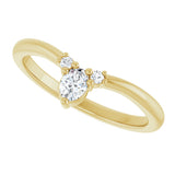 14K Gold Oval Lab-Grown Diamond Contour Band - 1/5 CTW - Yellow Gold - view 5