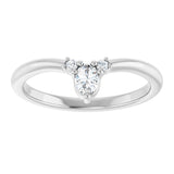Platinum Oval Natural Diamond Contour Band - 1/5 CTW - view 3