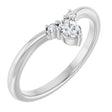 Platinum Oval Lab-Grown Diamond Contour Band - 1/5 CTW